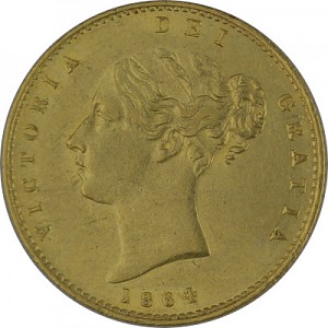 1/2 Pound Sovereign Victoria Young Head 3,66g Gold