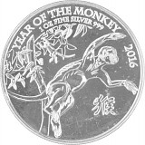 Lunar UK Year of the Monkey 1oz Silver -. 2016 B-Stock