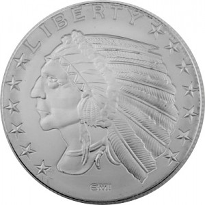 Incuse Indianer Round 1oz Silver B-Stock