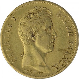 40 French Francs 11,62g Gold - Charles X. 1824 – 1830