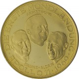 Round The first moon landing Apollo 11- 9,4g Gold 1969