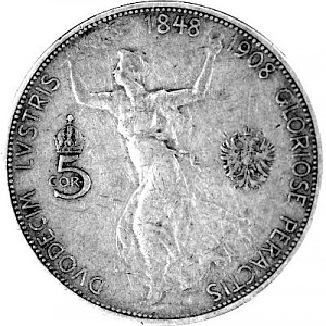 5 Kronen Austria 21,43g Silver 1908 5 Kronen Austria 21,43g Silver 1908