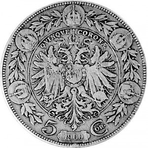5 Kronen Austria 21,43g Silver 1900 5 Kronen Austria 21,43g Silver 1900