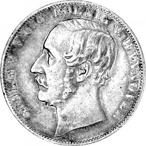1 Vereinstaler Hanover 1866 B - 16.67g Silver