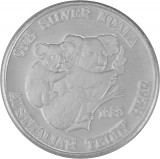 Round Australien's Teddy Bear 1oz Silver - 1989