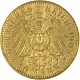 10 Mark Friedrich August III. King of Saxony 3,58g Gold - (1905 - 1912)