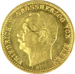 10 Mark Friedrich II Grand Duke of Baden 3,58g Gold (1909 - 1913)