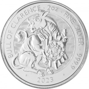 Tudor Beasts Bull 2oz Silver - 2023