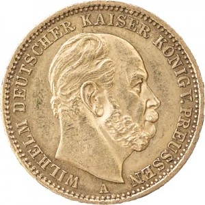 20 Mark Wilhelm I. Preußen 7,16g Gold (1871 - 1873) 20 Mark Wilhelm I. Preußen 7,16g Gold (1871 - 1873)