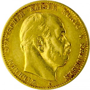 10 Mark Emperor Wilhelm I of Prussia 3,58g Gold - (1872, 1873) 10 Mark Emperor Wilhelm I of Prussia 3,58g Gold - (1872, 1873)
