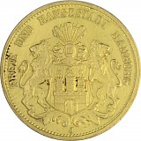 20 Mark Free Hanseatic City of Hamburg 7,16g Gold (1875 - 1889)