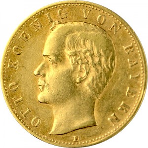 10 Mark Otto King of Bavaria 3,58g Gold (1890 – 1900) 10 Mark Otto King of Bavaria 3,58g Gold (1890 – 1900)