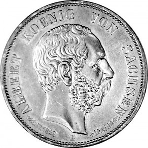 5 Mark Albert King of Saxony 25g Silver (1891 - 1902)
