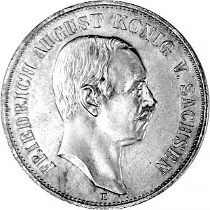 5 Mark Friedrich August King of Saxony 25g Silver (1907, 1908, 1914)