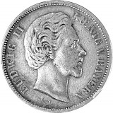 5 Mark Ludwig II King of Bavaria 25g silver (1874 - 1876)