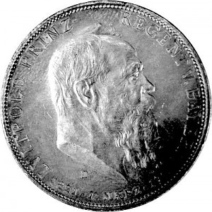 5 Mark Luitpold Prince Regent of Bavaria 25g silver - 1911