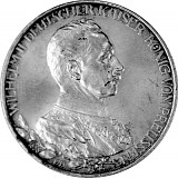 3 Mark German Empire Wilhelm II German Emperor Anniversary of Accession 15g Silver - 1913