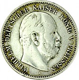 2 Mark German Empire Wilhelm German Emperor 10g Silver (1876 - 1884)