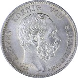 2 Mark German Empire Albert King of Saxony 10g Silver (1891 - 1913)