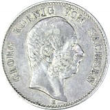 2 Mark German Empire Georg King of Saxony 10g Silver (1903, 1904)