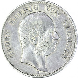 2 Mark German Empire Georg King of Saxony 10g Silver (1903, 1904) 2 Mark German Empire Georg King of Saxony 10g Silver (1903, 1904)