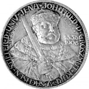 2 Mark German Empire 350th anniversary of the University of Jena 10g Silver - 1908