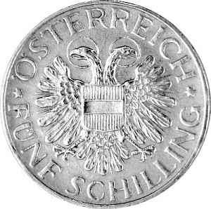 5 Austrian Shilling 12,53g Silver (1934 - 1936) 5 Austrian Shilling 12,53g Silver (1934 - 1936)