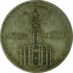 2 Reichsmark Garnison Church with Year 5g Silver 1934 - B-Stock