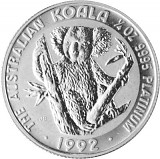 Koala 1/4oz platinum - various years