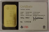 Gold Bar 100g - Various Manufacturers
