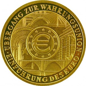 100 Euro 1/2oz Gold - 2002 European Monetary Union