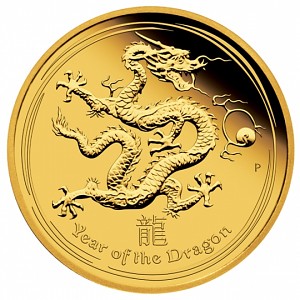 Lunar II Year of the Dragon 1/10oz Gold - 2012