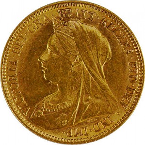 1/2 Pound Sovereign Victoria Old Head 3,66g Gold