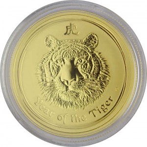 Lunar II Year of the Tiger 1/2oz Gold - 2010
