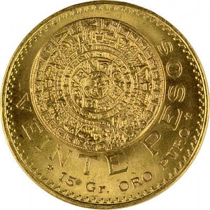 20 Mexican Pesos 14,99g Gold