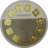 Gold Bar Heraeus 10x1g - Multidisc B-Stock