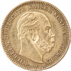 20 Mark Emperor Wilhelm I of Prussia 7,16g Gold